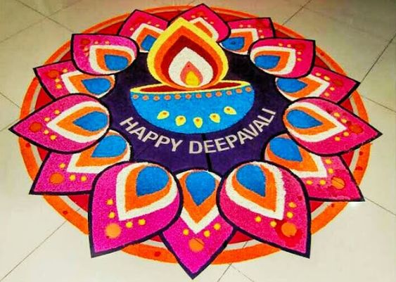 easy rangoli design for diwali