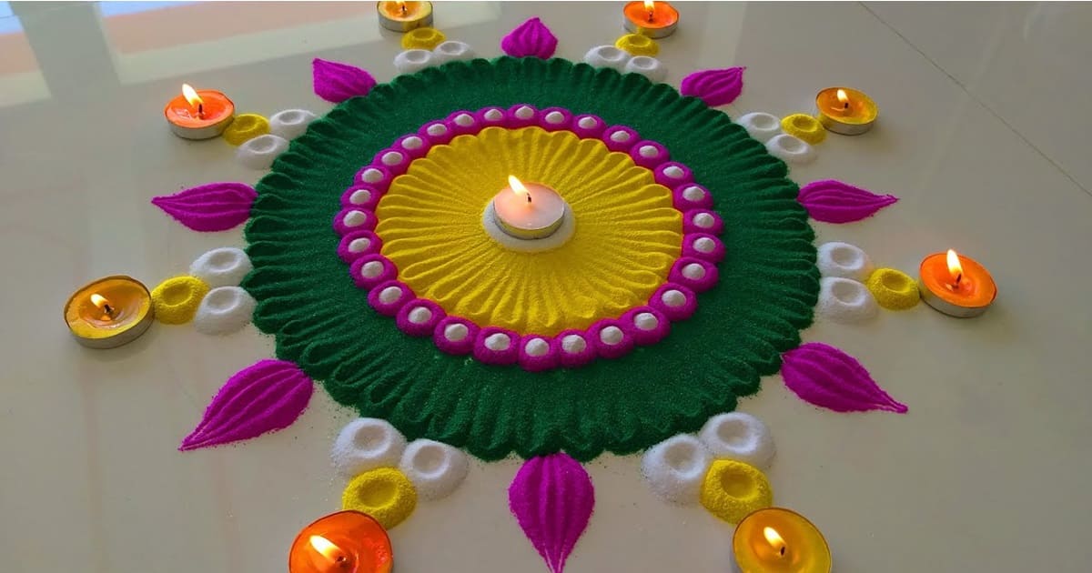 easy rangoli designs for diwali