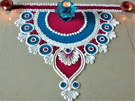 easy rangoli for deepawali