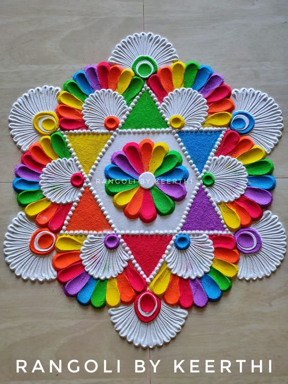 multicolour diwali rangoli