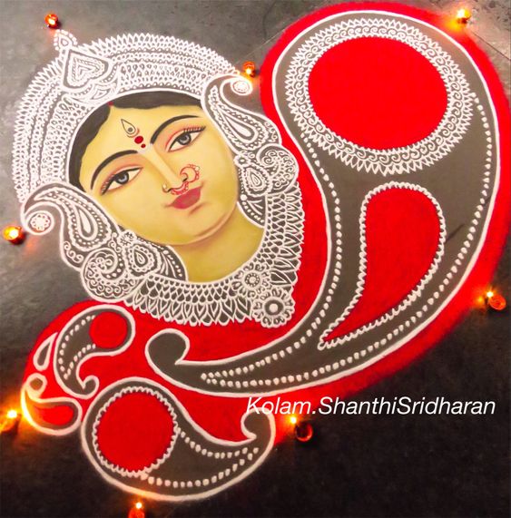 navratri rangoli design