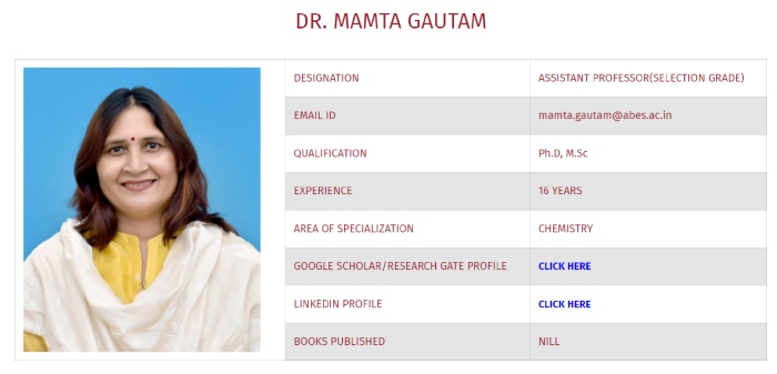 professor mamta gautam