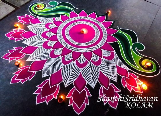 rangoli design for diwali latest