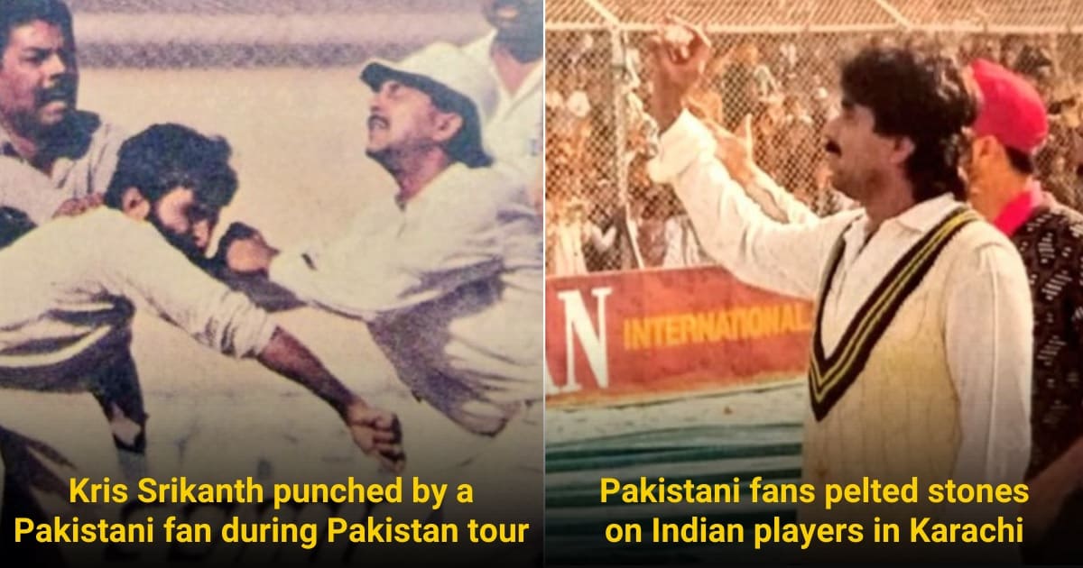 when Pakistani fans attacked Indian players