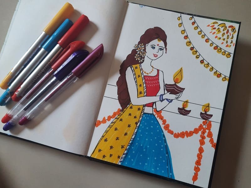 DIY Diwali Greeting Cards for Kids