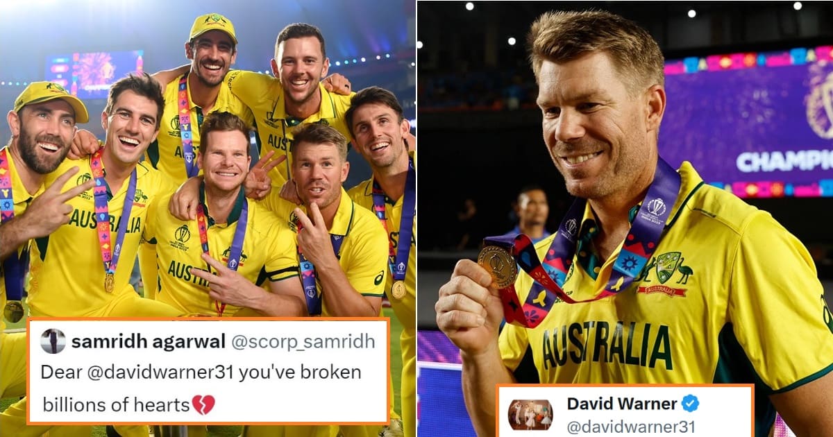 David Warner apologizes for world cup win