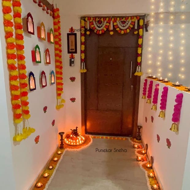Diwali decor cation for instagram