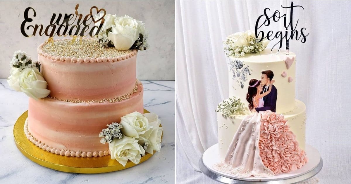 Engagement Cakes and Cake Toppers: Our Favourite Designs - hitched.co.uk -  hitched.co.uk