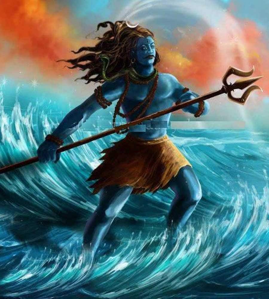 Lord Vishnu and-shiva-fight