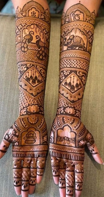 Rajasthani bridal mehndi design