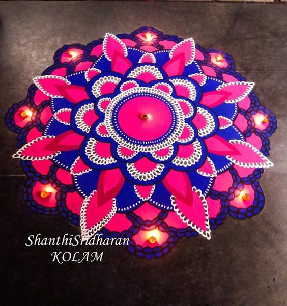 Unique rangoli designs for Diwali