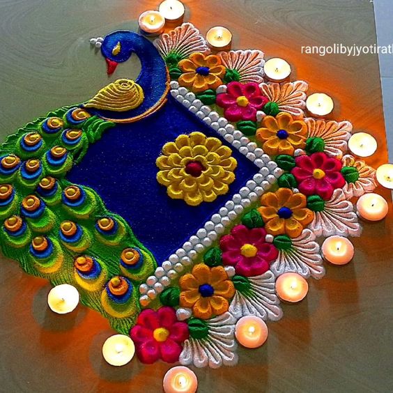 aesthetic rangoli ideas