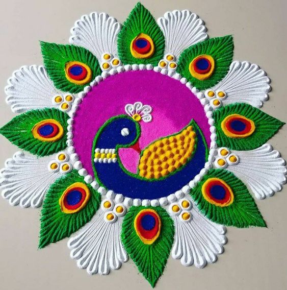 circle rangoli design