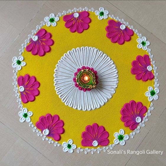 circle rangoli design