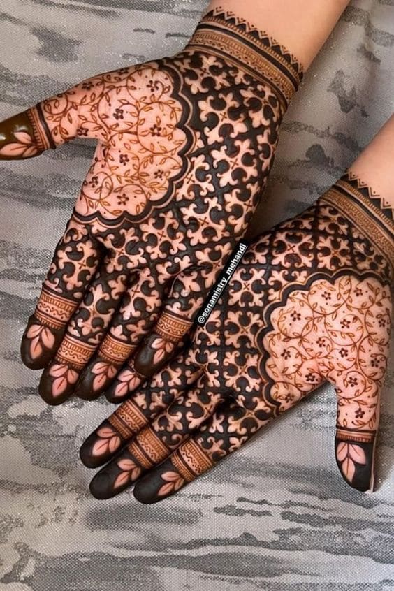 creative bridal mehndi design