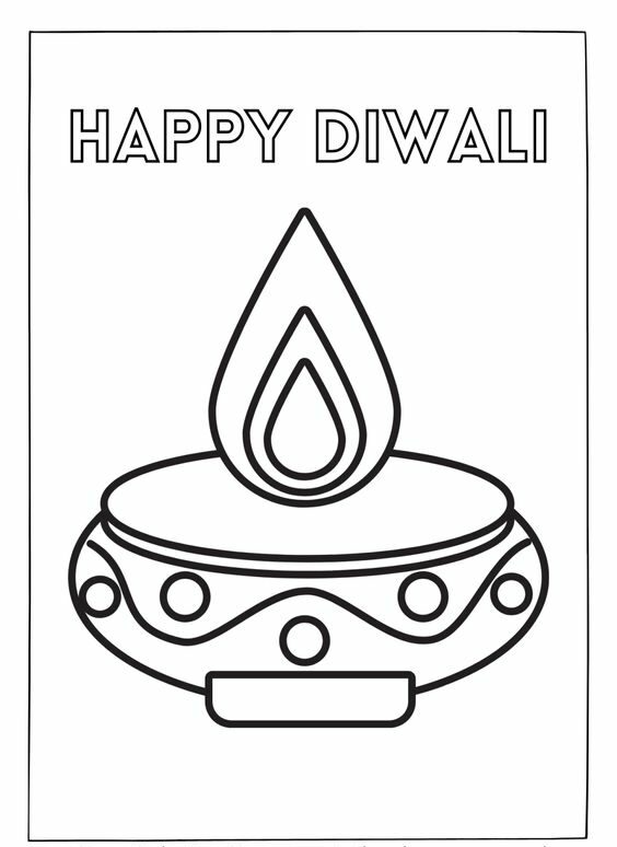 Diya Drawing Diwali Festival Editable Vector Stock Vector (Royalty Free)  1518954362 | Shutterstock