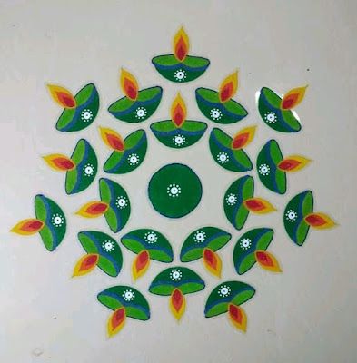 diwali rangoli drawing