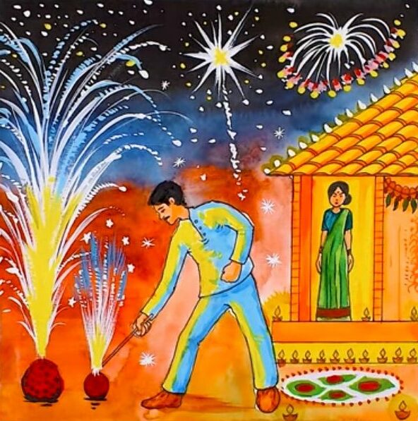 Dandiya Festival Drawing... - Online Drawing & Painting Class | Facebook