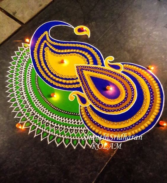 diwali special diya rangoli