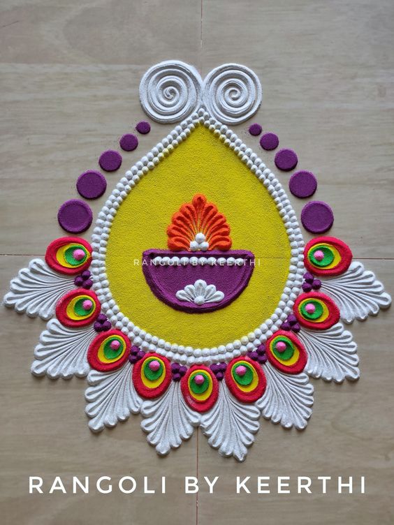 Diya Diwali rangoli