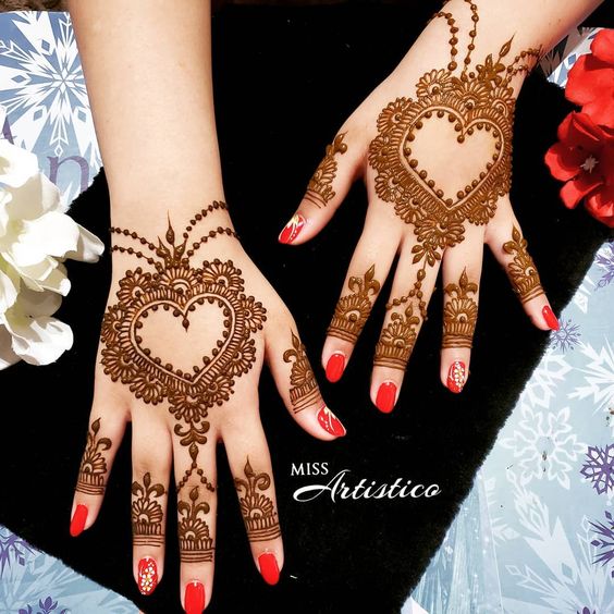 easy back hand mehndi design