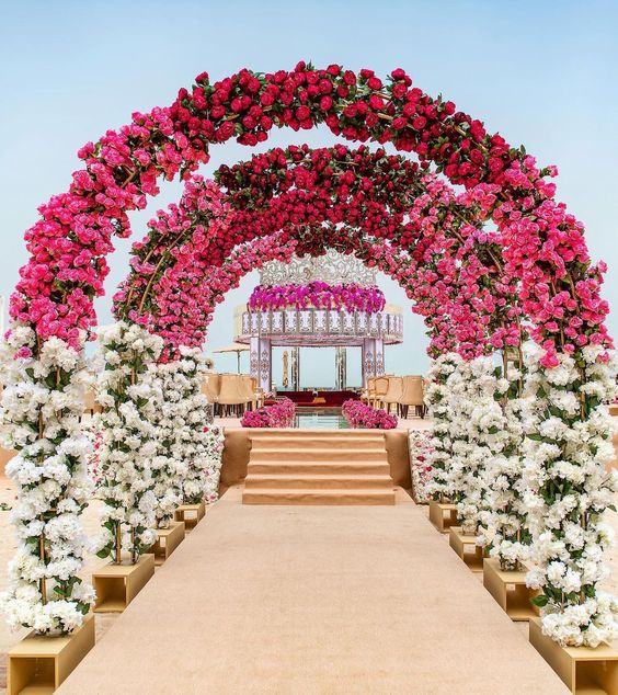 floral archway decor