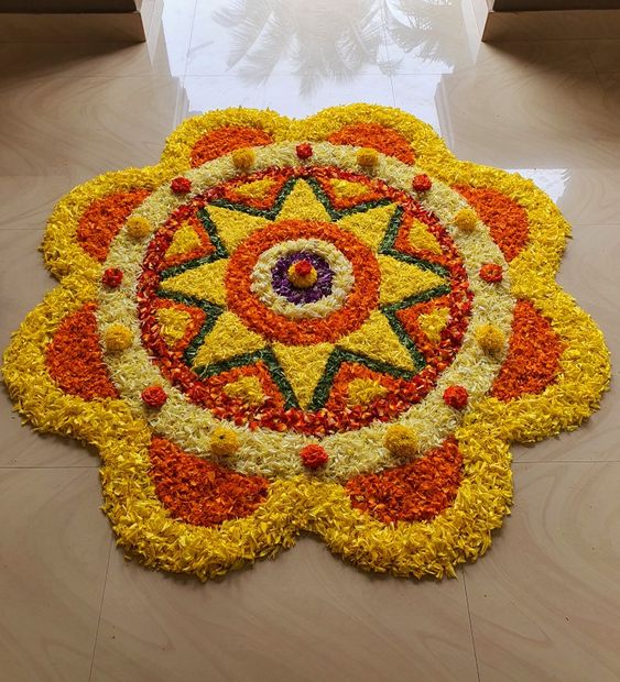 flower rangoli design