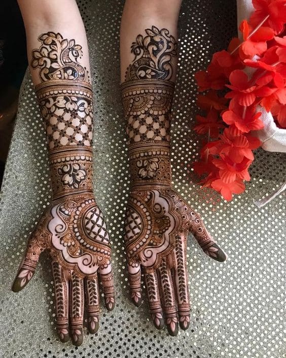 full front hand mehndi ideas