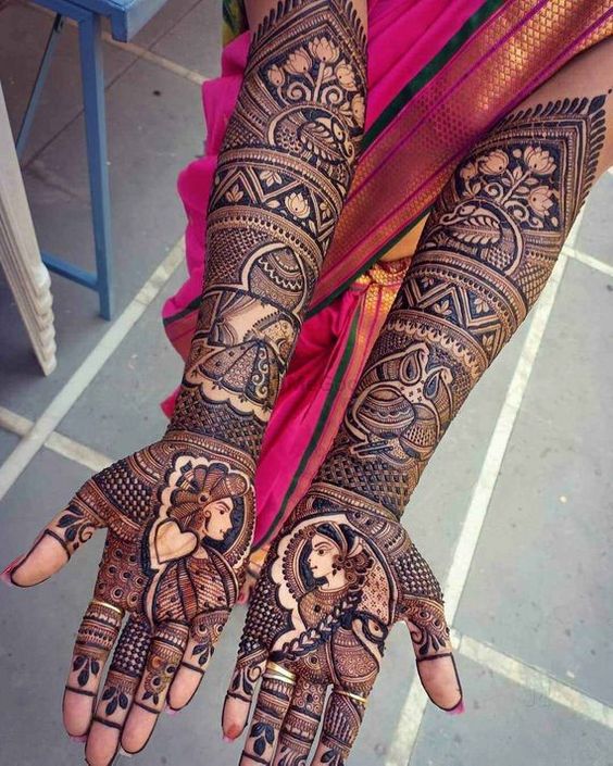 full hand mehndi design