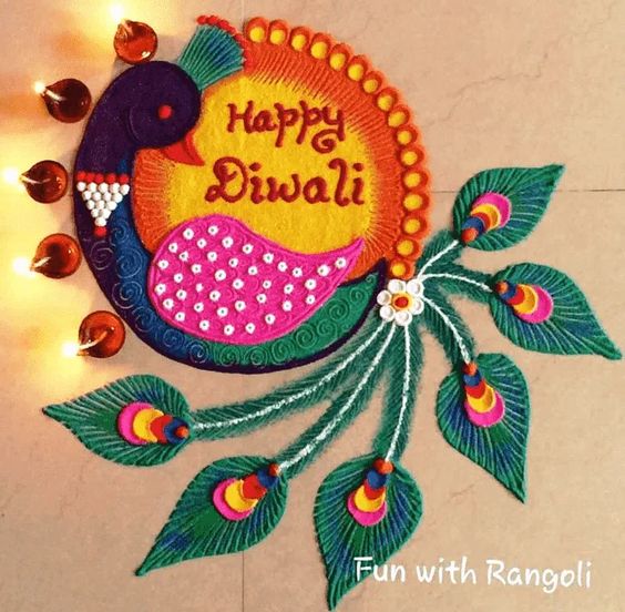 happy diwali rangoli