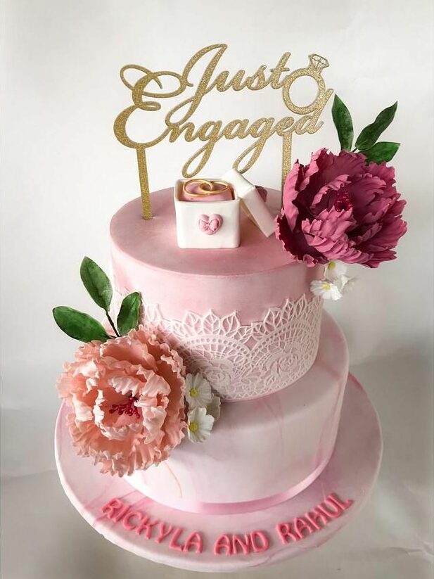 just engaged cake design