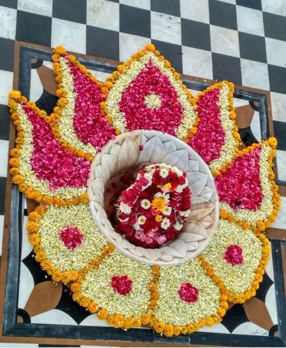 lotus rangoli design