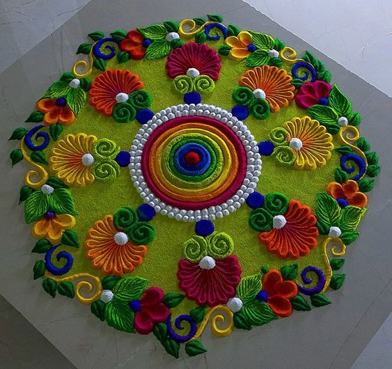 modern Diwali special rangoli design