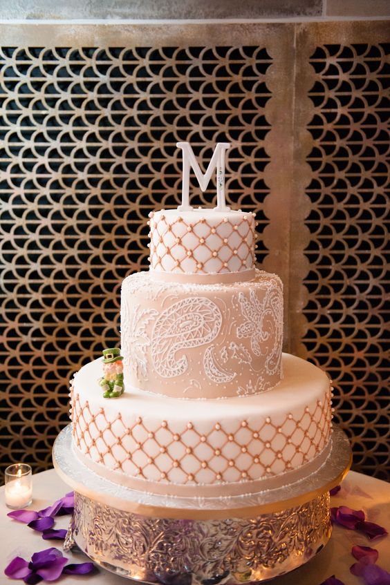 paisley wedding cake