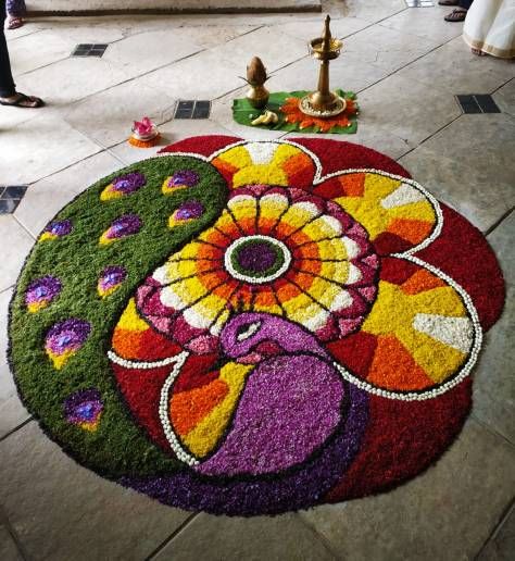 peacock diwali special rangoli