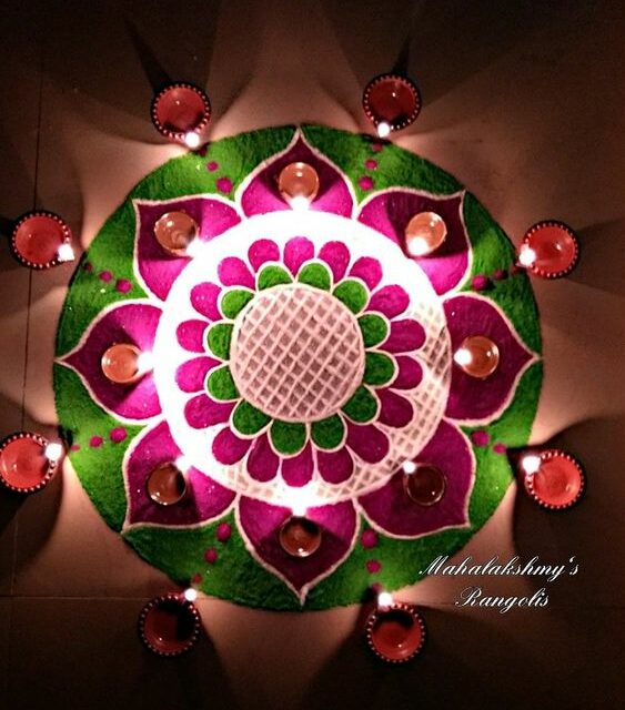 rangoli Diwali aesthetic