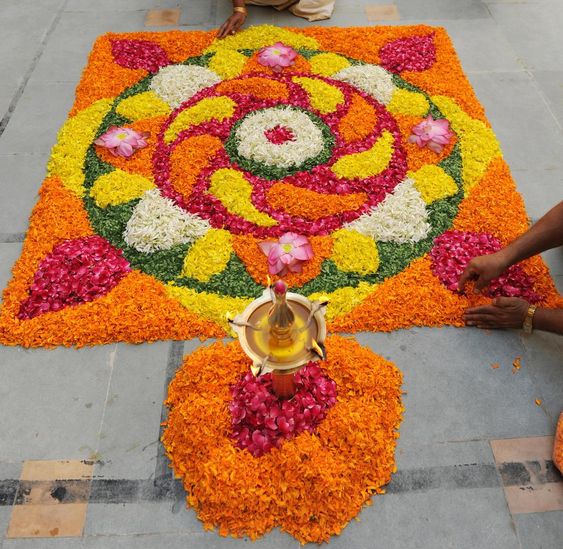 rangoli design flower