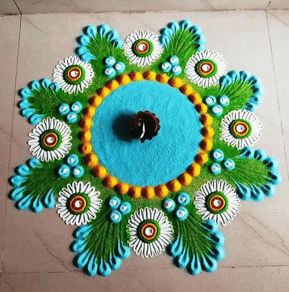 round rangoli design