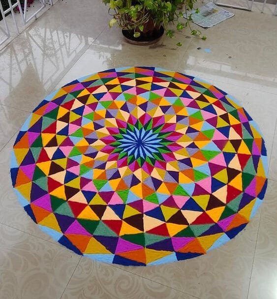 symmetric rangoli design