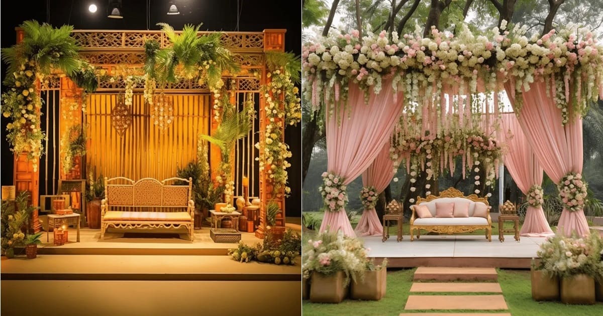 Flower Wedding Stage Decoration