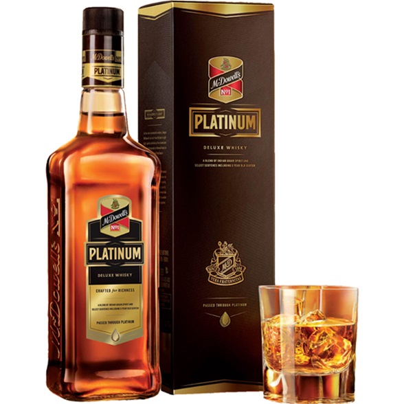 McDowell's No.1 Platinum- good whiskey brands in India