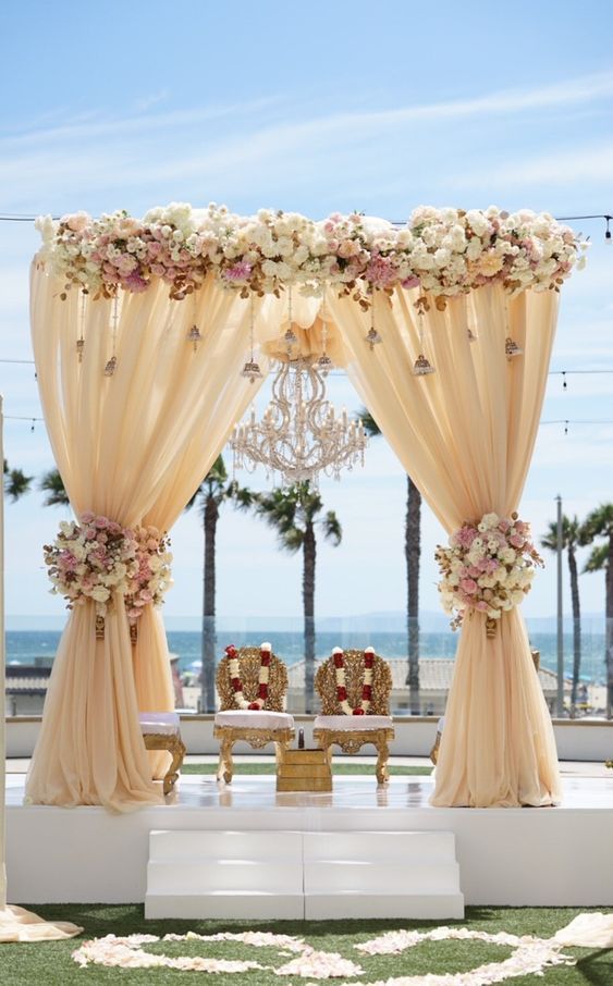 curtain wedding stage decoration