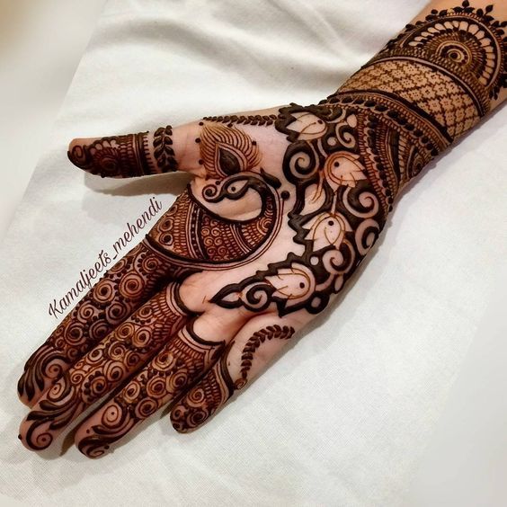 detailed henna front hand