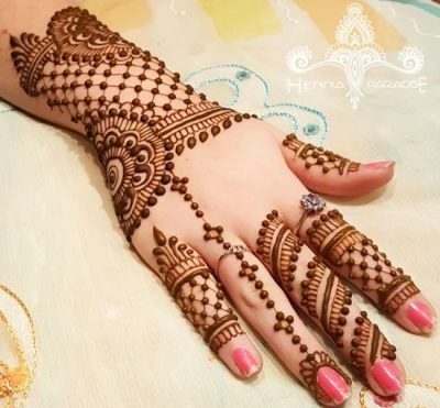 mesh mehndi design