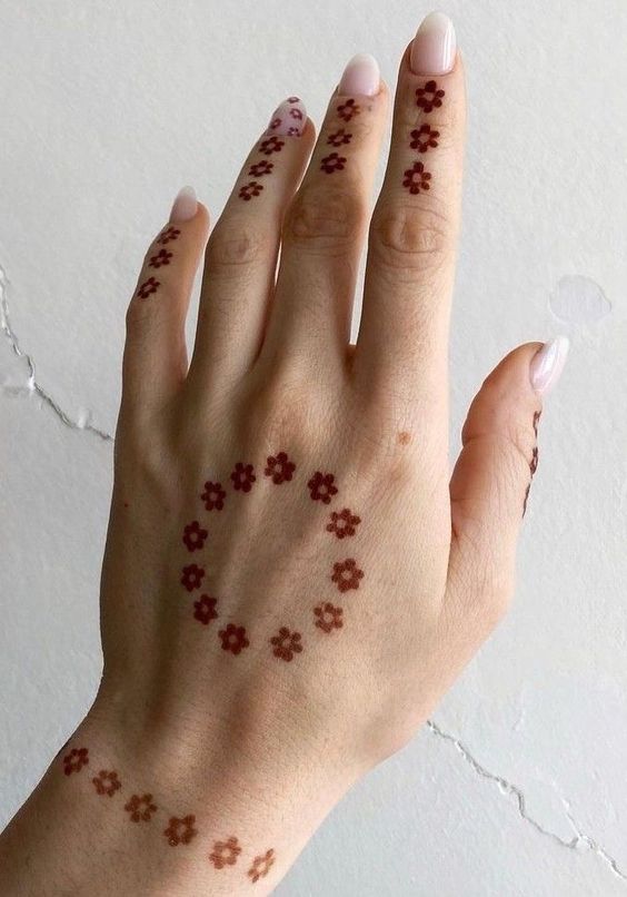 small flower henna design