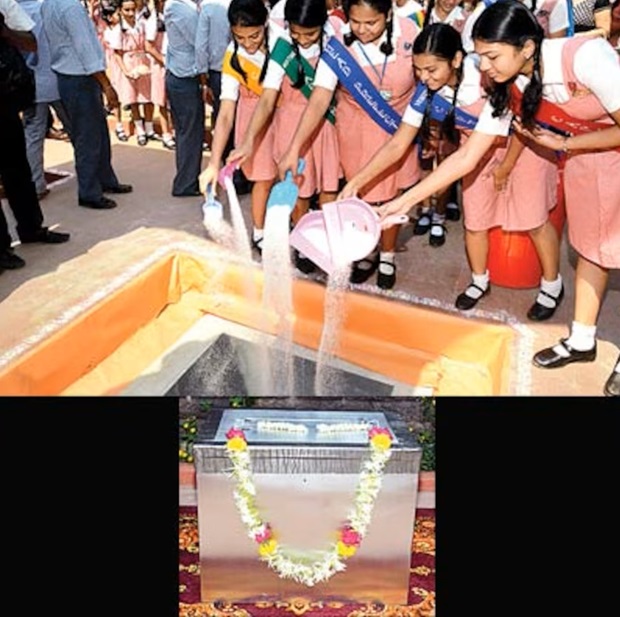 Alexandra Girls Education Institution, Mumbai buried a time capsule in the year 2014