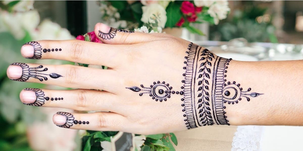 Beautiful Bracelet Mehndi Design On Girl Hand Stock Photo | Adobe Stock