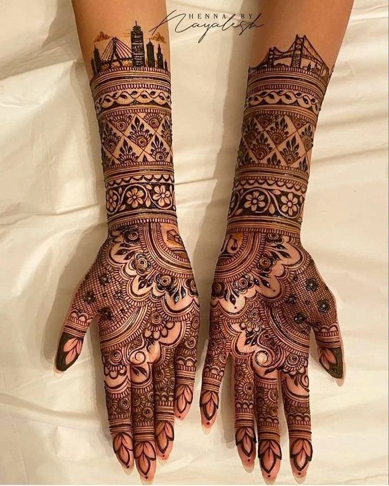 Easy traditional mehndi designs for brides