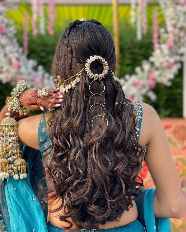 Reception Indian bridal hairstyle