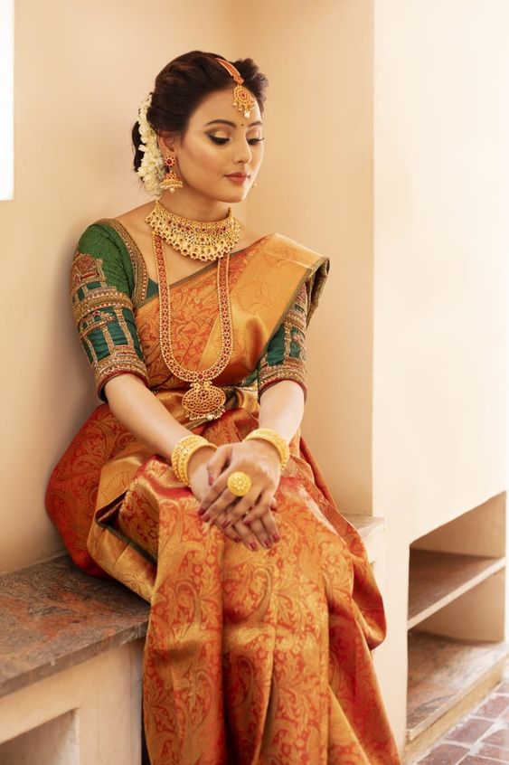 South Indian wedding saree